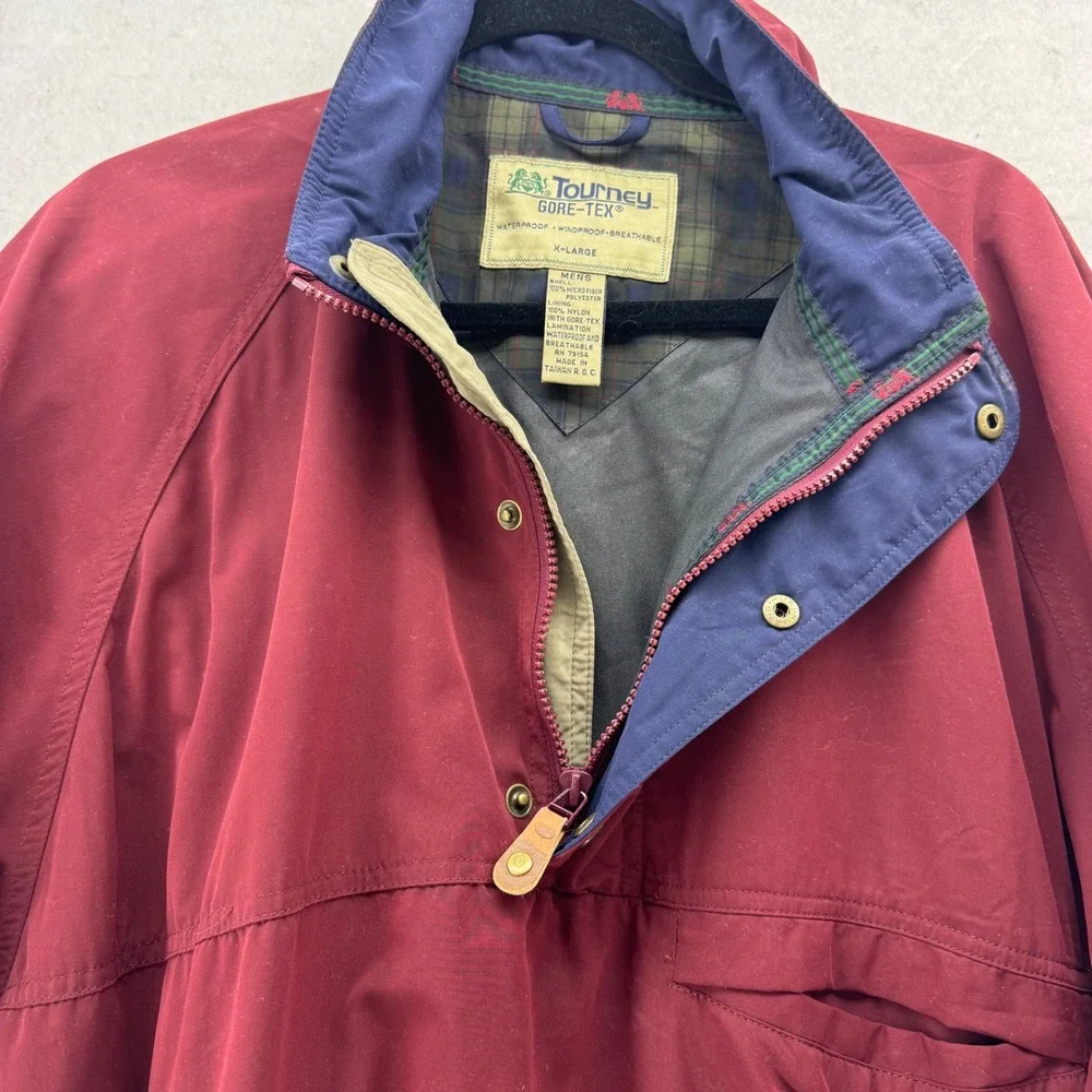 VTG Tourney Gore-Tex Men's XL Wine Golf Jacket Waterproof Windproof Coat‎